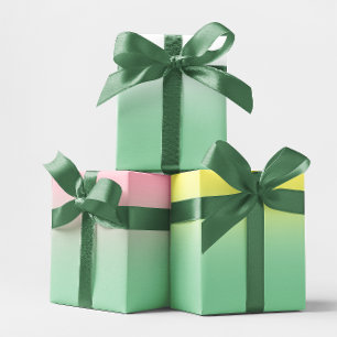 Feuille De Papier Cadeau Mélange d'ombre blanc rose pâle et vert menthe