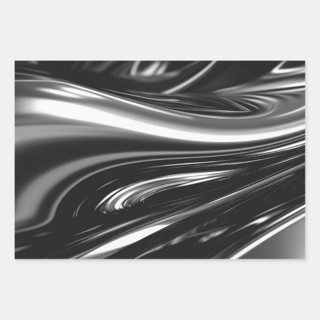 Feuille De Papier Cadeau Métal argenté (Devant)