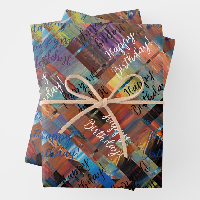 Feuille De Papier Cadeau Métro du Caire - Joyeux anniversaire (En situation)