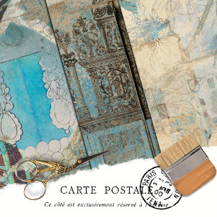 Feuille De Papier Cadeau Meubles Découpage à Texture Rustique Vintage