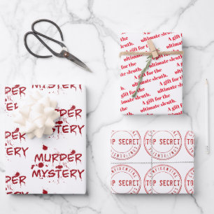 Feuille De Papier Cadeau Meurtre mystère crime ventilateur froid coque sang