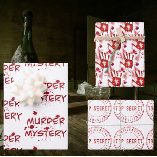 Feuille De Papier Cadeau Meurtre mystère crime ventilateur froid coque sang