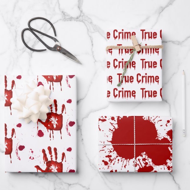 Feuille De Papier Cadeau Meurtre mystère crime ventilateur froid coque sang (Recto)