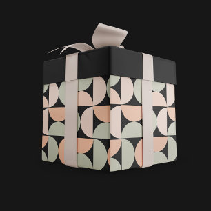 Feuille De Papier Cadeau Mi-siècle moderne Abstrait Motif Neutre