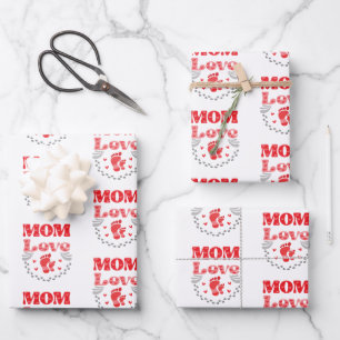 Feuille De Papier Cadeau Mignonne Maman Amour