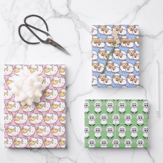 Feuille De Papier Cadeau Mignons Murs Blancs Pour Vos Enfants (Recto)