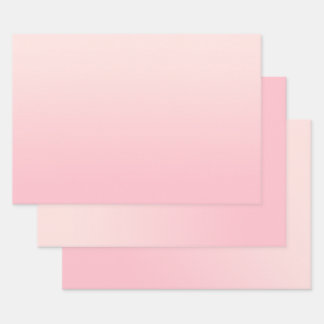 Feuille De Papier Cadeau Minimaliste Moderne Dégradé Rose Pastel