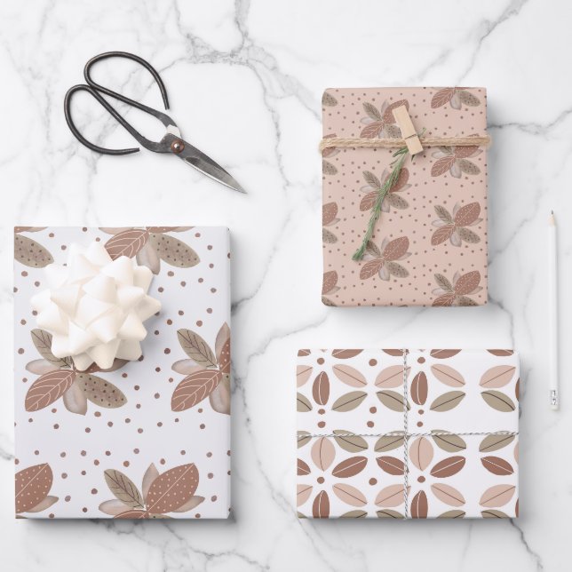 Feuille De Papier Cadeau Mocha cosy (Recto)