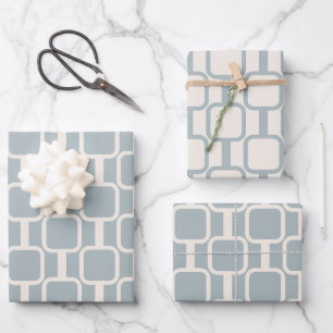 Feuille De Papier Cadeau Mod Links Retro Moderne Motif géométrique