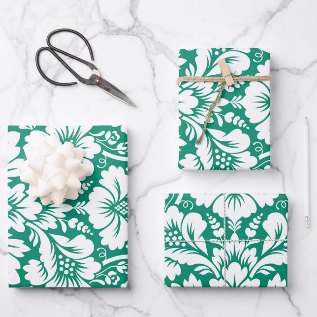 Feuille De Papier Cadeau Modèle Damask 10 (Recto)
