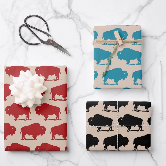 Feuille De Papier Cadeau Modèle du sud-ouest de Buffalo (Recto)