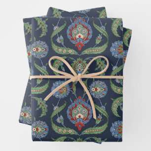 Feuille De Papier Cadeau Modèle floral arabesque