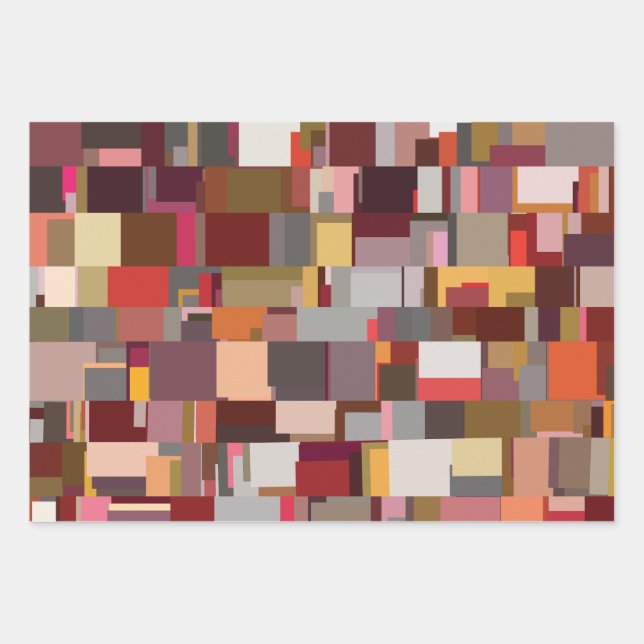 Feuille De Papier Cadeau Modern Geometric Fabric Design (Devant)