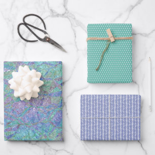 Feuille De Papier Cadeau Moderne chic Pastel Couleurs Marbre Mosaïque Motif
