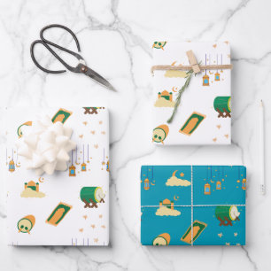 Feuille De Papier Cadeau Moderne Cute Ramadan Aïd Moubarak