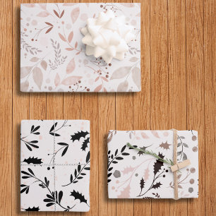 Feuille De Papier Cadeau Moderne et élégant Aquarelle Motif botanique