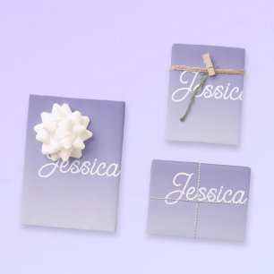 Feuille De Papier Cadeau (Modifiable) Ombre couleur violet clair et votre t