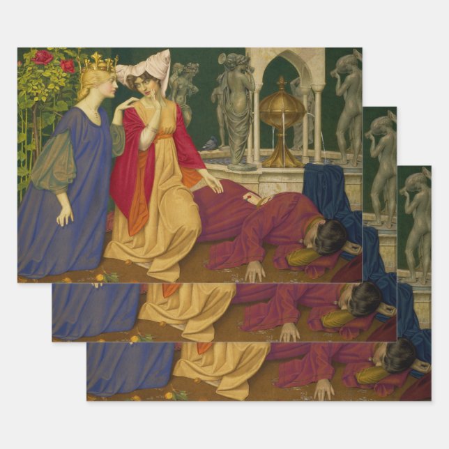 Feuille De Papier Cadeau MODIFIER LA LETTRE 1908 de Joseph Edward Southall (Lot)