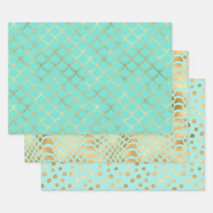 Feuille De Papier Cadeau Monnaie et or élégants