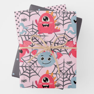 Feuille De Papier Cadeau Monstres éffrayantes