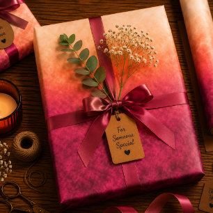 Feuille De Papier Cadeau Montée Rougeoyante