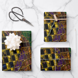 Feuille De Papier Cadeau Mosaïque colorée