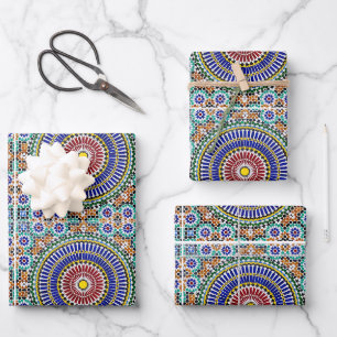 Feuille De Papier Cadeau Mosaïque marocaine
