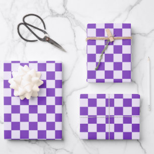 Feuille De Papier Cadeau Motif à carreaux de soda au raisin