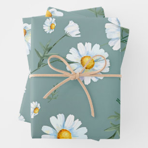 Feuille De Papier Cadeau Motif à fleurs Chamomile