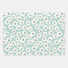 Feuille De Papier Cadeau Motif à fleurs romantique rétro