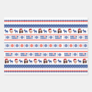 FEUILLE DE PAPIER CADEAU MOTIF BIDEN HARRIS 2020