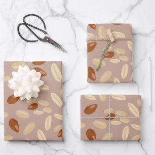 Feuille De Papier Cadeau Motif cacahuètes