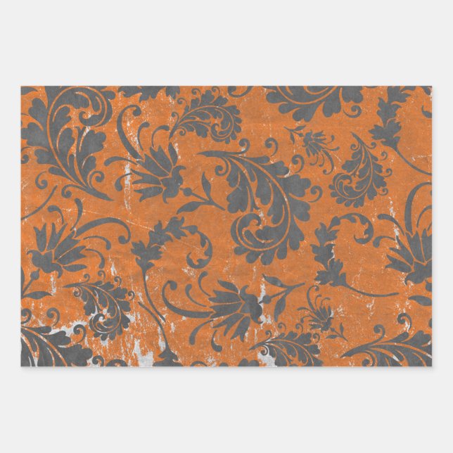 Feuille De Papier Cadeau Motif cadeau Éffrayant Déplaisant Halloween (Devant)