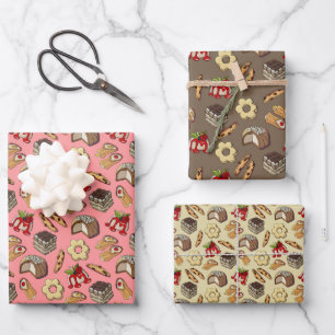 Feuille De Papier Cadeau motif carrelé cool de boulangerie
