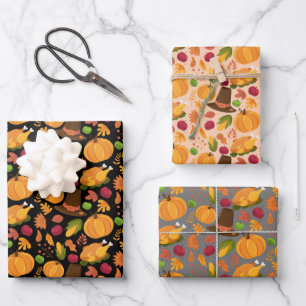 Feuille De Papier Cadeau motif carrelé de l'cool Thanksgiving