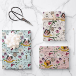 Feuille De Papier Cadeau Motif chic Queen Bee & Flowers
