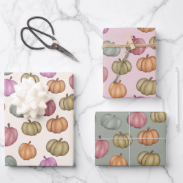 Feuille De Papier Cadeau Motif Citrouille Whimssical Fall Pastel