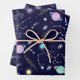 Feuille De Papier Cadeau Motif Constellations