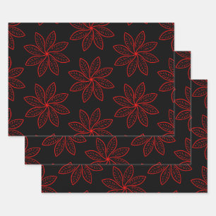 Feuille De Papier Cadeau Motif criminel sur noir