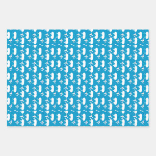Feuille De Papier Cadeau Motif d'avion Sky Blue