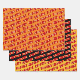 Feuille De Papier Cadeau Motif de Bacon savoureux