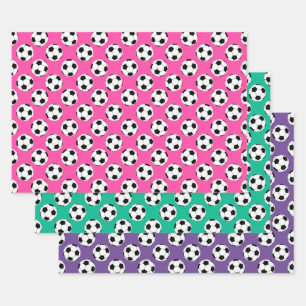 Feuille De Papier Cadeau Motif de balle de football