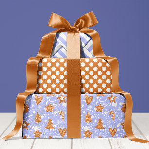 Feuille De Papier Cadeau Motif de biscuits au gingembre Mignon Noël