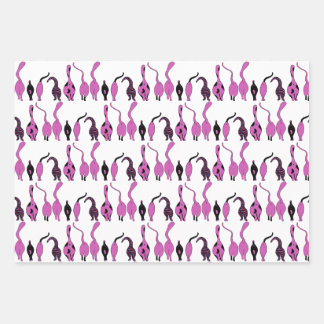 Feuille De Papier Cadeau Motif de boutons de chats violets