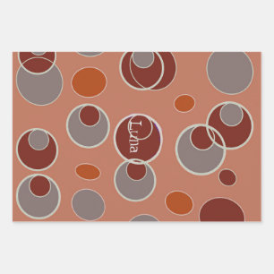 Feuille De Papier Cadeau Motif de bulle rétro