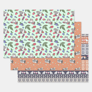 Feuille De Papier Cadeau motif de cochon de Guinée