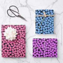 Motif de Coeurs violets bleu rose