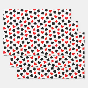 Feuille De Papier Cadeau Motif de couleur des cartes à jouer de casino