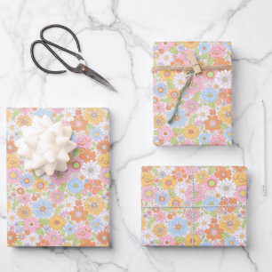 Feuille De Papier Cadeau Motif de fleurs tropicales florales