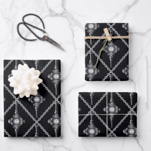 Feuille De Papier Cadeau Motif de la Troie sanguine